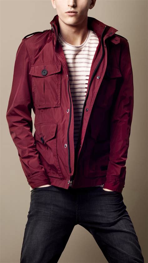 burberry red cloth jacket|red burberry jacket men's.